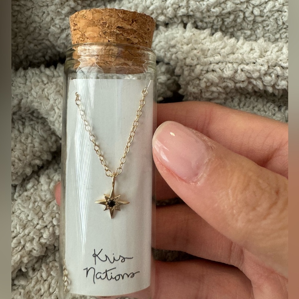 Starburst charm necklace